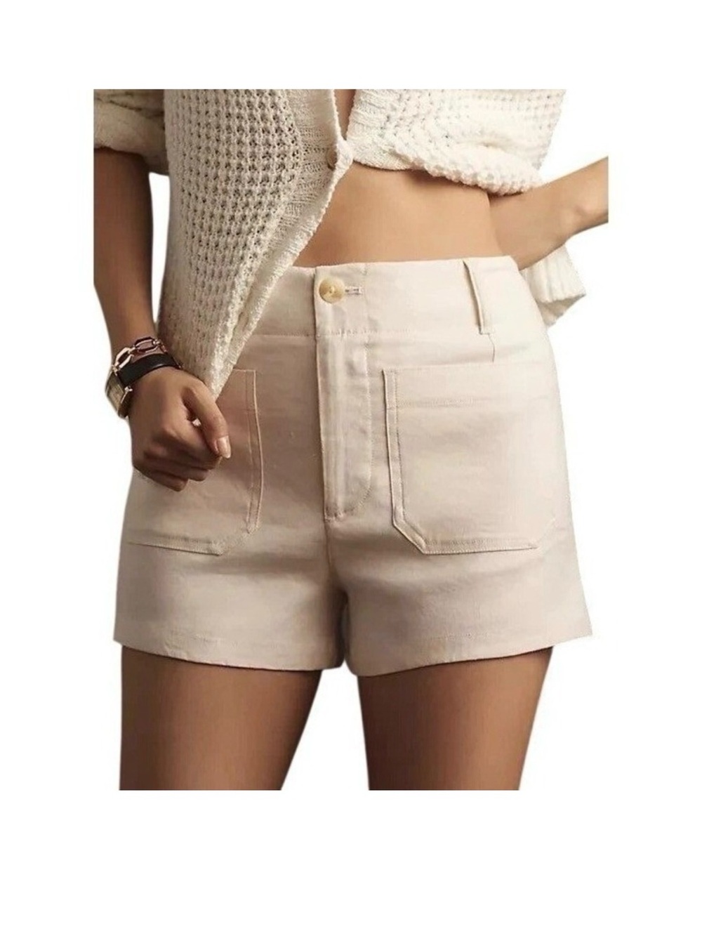Anthropologie Maeve Womens 30 The Colette Shorts Linen Edition NWT